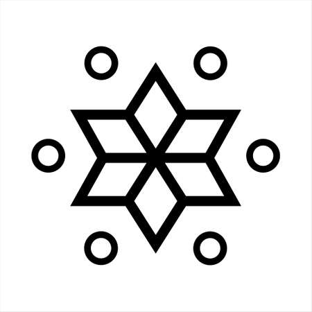 Snowflake vector icon on white background. snowflake vector icon winter weather iconのイラスト素材