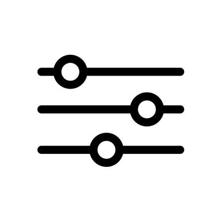 Music Equalizer Icon, Volume equalizer icon, outline style, Equalizer icon on white backgroundのイラスト素材