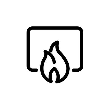 Firewall icon design isolated on white background. Vector illustration. wall and fire icon vector, filled flat sign, solid colorful pictogram isolated on white. Firewall symbol illustrationのイラスト素材