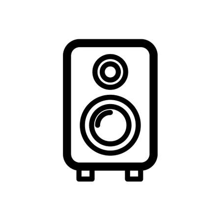 Stereo Speaker Icon template black color. Stereo Speaker Icon symbol Flat vector illustration for graphic and web designのイラスト素材