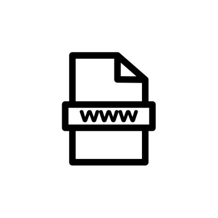 Website with document file line iconのイラスト素材