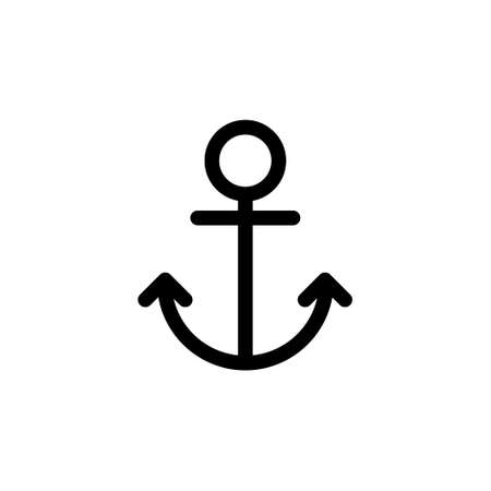 Anchors icon. Anchor in sea. Nautical symbol. Simple anchor. Ship anchor or boat anchor flat icon...