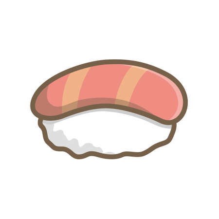 Sushi Icon illustration isolated in white background. sushi vector illustrationのイラスト素材