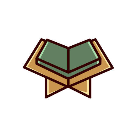 Quran icon. quran icon isolated on white background from religion collection. vector quran sign, symbolのイラスト素材