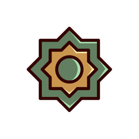 islamic art icon in vector illustration. islamic art vector icons designed in stroke style can be used for web, mobile, uiのイラスト素材