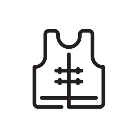 Life jacket icon vector design isolated. life vest icon stroke style can be used for web, mobile, uiのイラスト素材