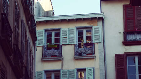 French houses facade Europe travelの写真素材