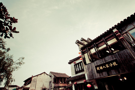 Chinese famous ancient villages in Xitangのeditorial素材