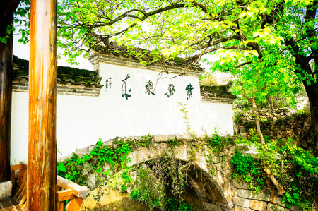 Chinese rural scenic building facadesのeditorial素材