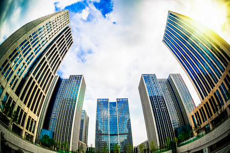 Bottom tall modern building in the cityの写真素材