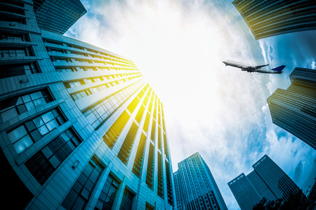 Bottom tall modern building in the cityの写真素材