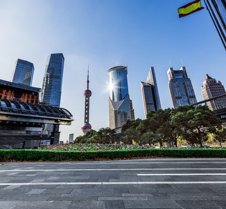 Shanghai Lujiazui cityscapeのeditorial素材