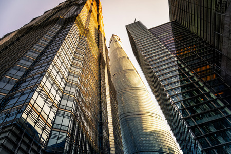 Shanghai Lujiazui cityscapeのeditorial素材