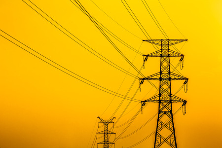 High-voltage tower transportの写真素材