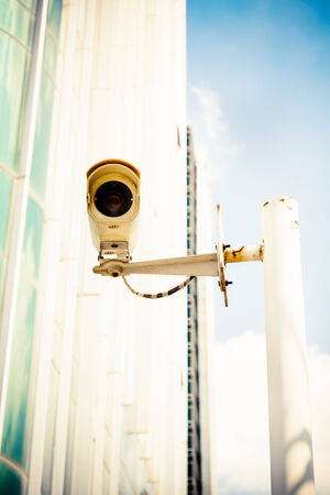 The city&#39;s surveillance camerasの写真素材