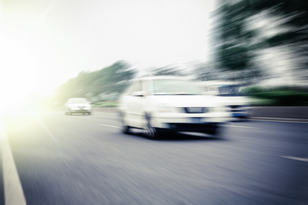traffic in the highwayのeditorial素材