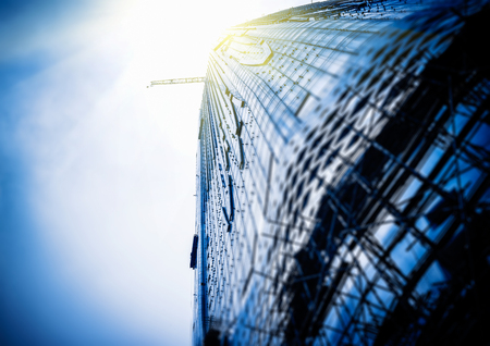 Modern building under constructionのeditorial素材