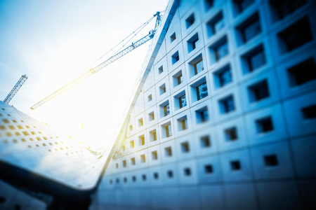 Modern buildings under constructionのeditorial素材