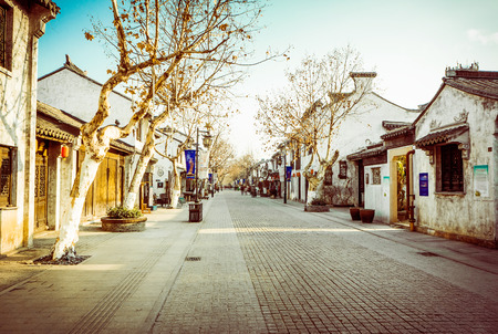 Huishan old town streetsの写真素材