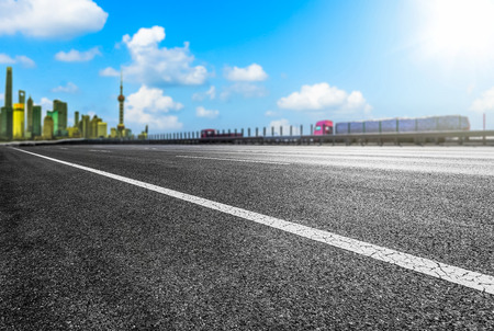 City and highway sceneryの写真素材
