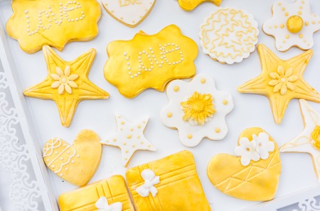 Handmade biscuits in different shapeの写真素材