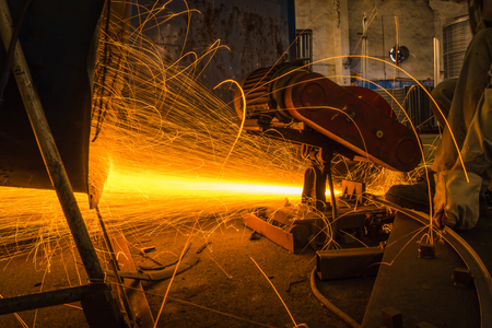sparks while grinding ironのeditorial素材