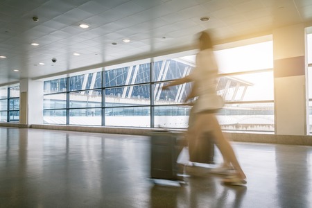 passenger in the shanghai pudong airportのeditorial素材