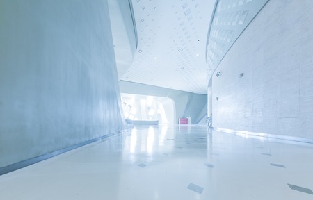 Modern architecture of large business conference center with blue tone.のeditorial素材