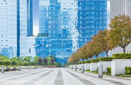 modern building reflects natureのeditorial素材