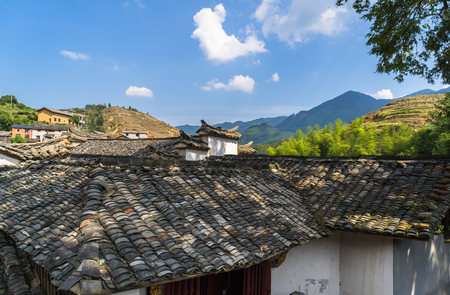 roofs of Chinese old Village houses.の写真素材