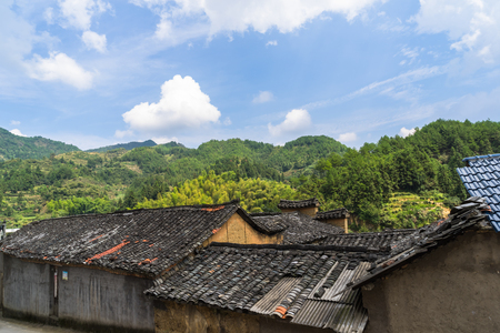 roofs of Chinese old Village houses.の写真素材
