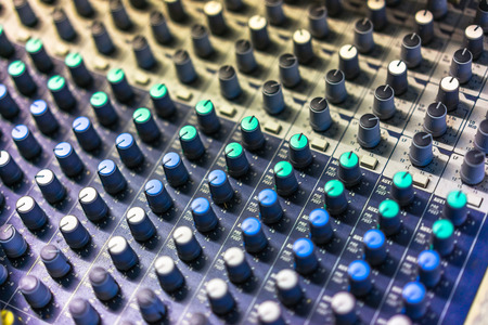 Full Frame Shot Of Sound recording equipment.
