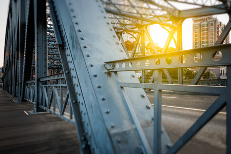 detail shoot of the Waibaidu bridge in Shanghai,China.のeditorial素材