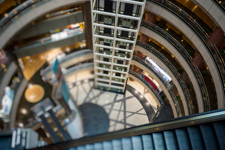 aerial view of modern building in city of China.のeditorial素材