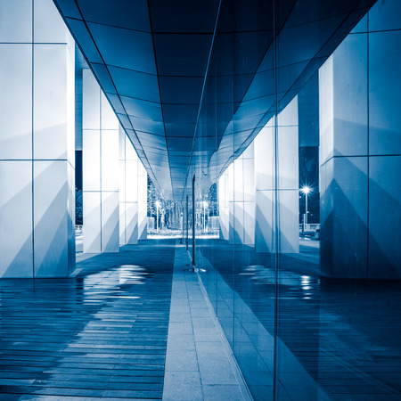 empty floor front of modern building in Shanghai.のeditorial素材