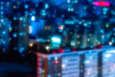 abstract night view of cityscape in Beijing,China.の写真素材