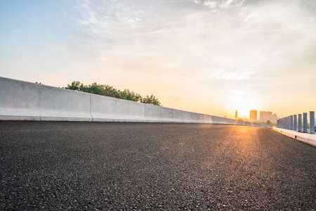 empty inner city highway of China.の写真素材