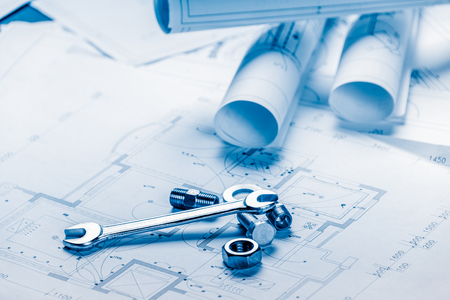 detail shot of Architectural blueprints.の写真素材