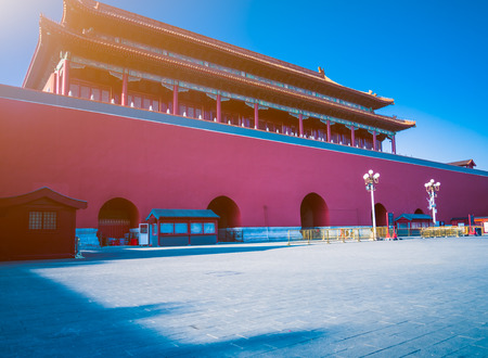 The Forbidden City under blue sky in Beijing,China.のeditorial素材