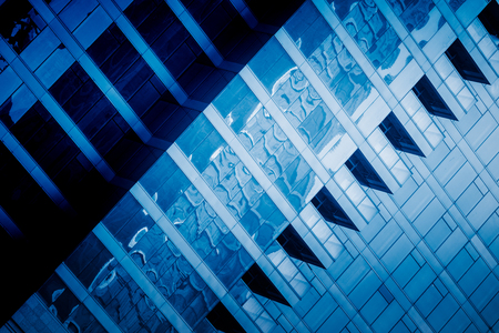 detail shot of skyscrapers in city of China.のeditorial素材