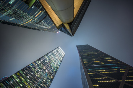 low angle view of skyscrapers in Shenzhen,China.