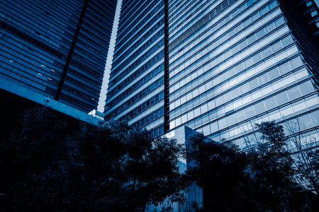 detail shot of skyscrapers in city of China.の写真素材