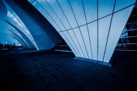 abstract sculptures at town square in financial district,Shanghai,China.のeditorial素材