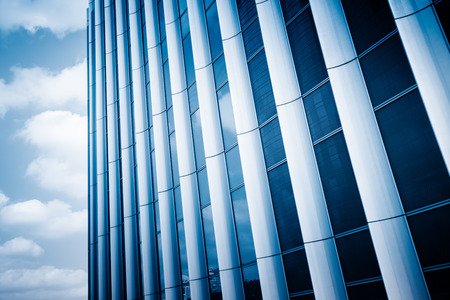 detail shot of modern architecture facade,business concepts,in city of China.のeditorial素材