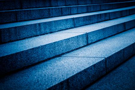 Detail Shot Of stairs in blue tone.の写真素材