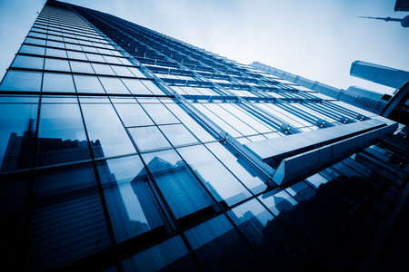 low angle view of skyscrapers in city of China.のeditorial素材