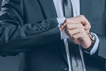 Studio portrait of young man,business concepts.の写真素材