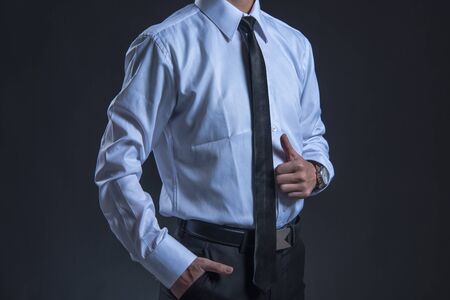 Studio portrait of young man,business concepts.のeditorial素材