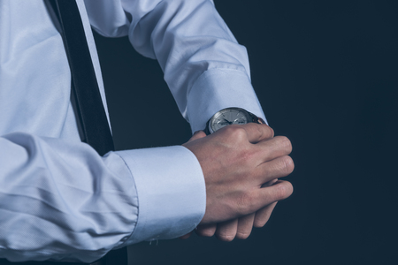 Studio portrait of young man,business concepts.のeditorial素材