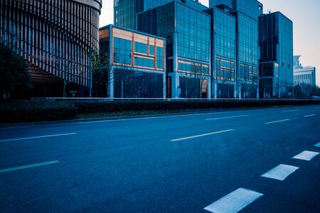 modern  asphalt road through Shanghai,China.のeditorial素材